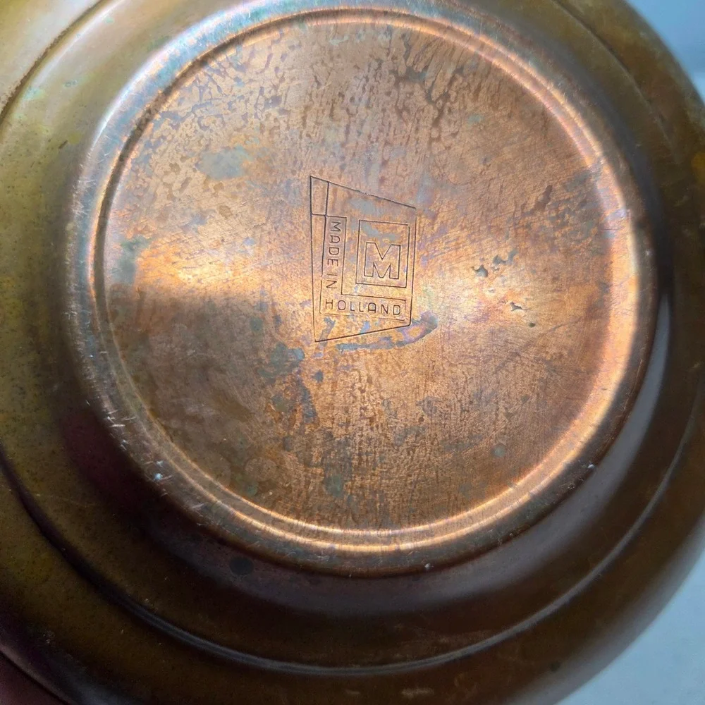 Vintage Revere Ware Copper Tea‎ Kettle Brass Handle Wood Grip 6 Cup 8X6